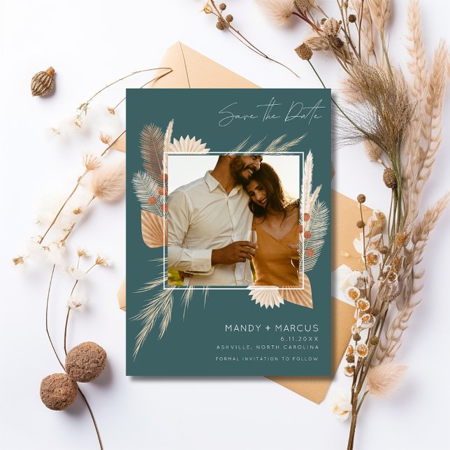 Fall Autumn Outdoor Wedding Photo  Save The Date (Fall Autumn Outdoor Wedding Photo Save The Date)