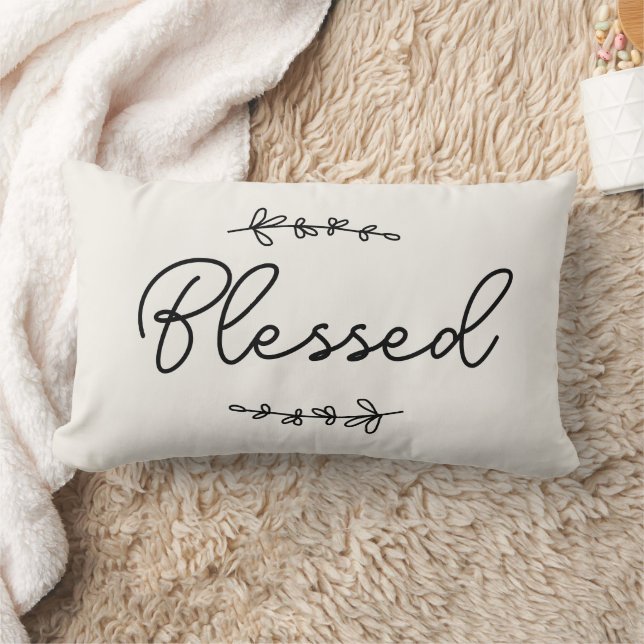 Fall Autumn Paid Blessed Throw Pillow (Blanket)