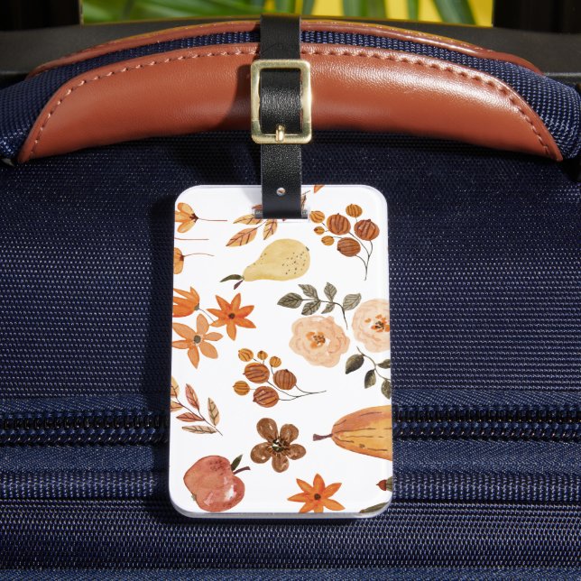 Fall Autumn Pattern Luggage Tag (Front Insitu 2)