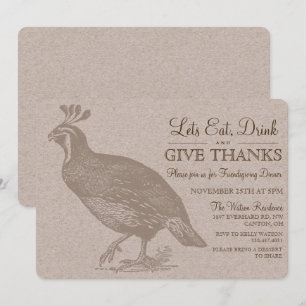 Fall Autumn Potluck Friendsgiving Invitation