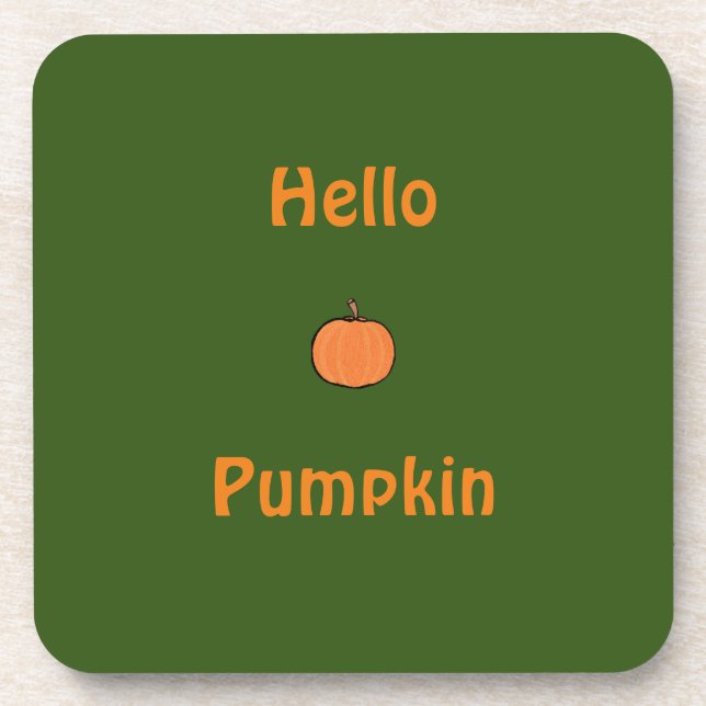 Fall/Autumn pumpkin Coaster (Front)