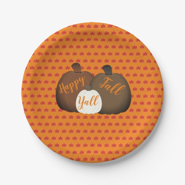 Fall/Autumn/pumpkin Paper Plate (Front)