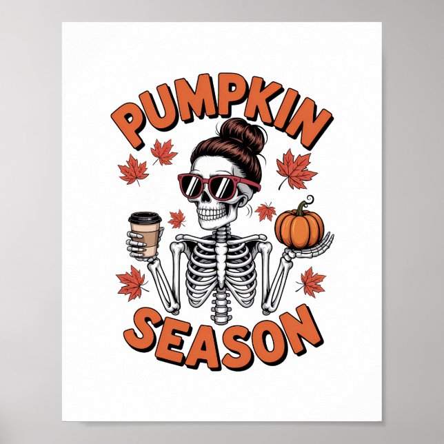 Fall Autumn Pumpkin Season Poster (Front)