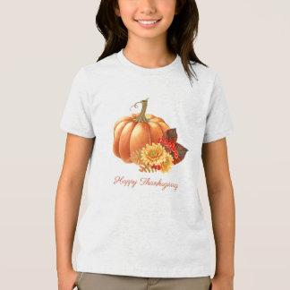 Fall Autumn Pumpkin T-Shirt Tri-Blend Shirt