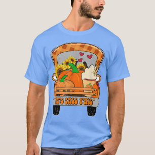 Fall Autumn Pumpkin Truck It's Fall Y'all Hello Fa T-Shirt