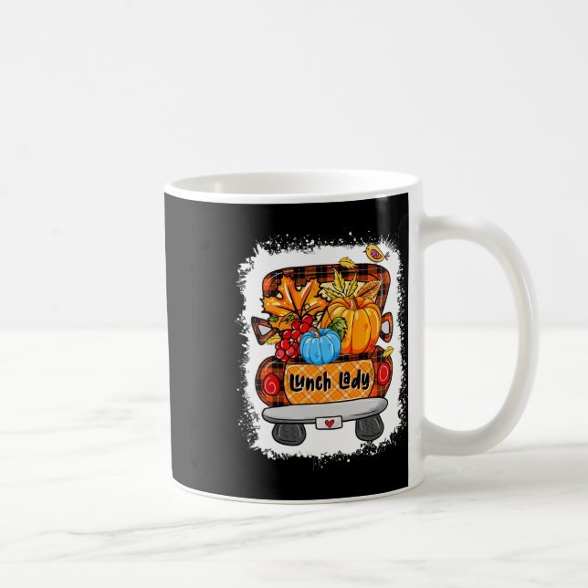 Fall Autumn Pumpkin Truck Lunch Lady Lover Thanksg Coffee Mug (Right)