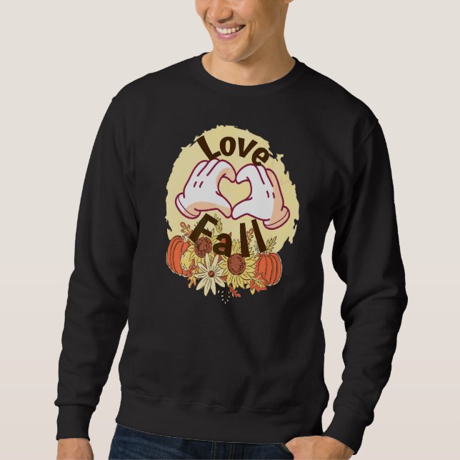Fall Autumn  Pumpkins And Gourds Apparel Sweatshirt (Front)