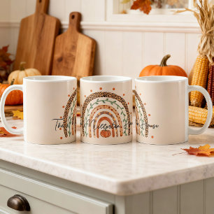 Fall Autumn Rainbow Coffee Mug