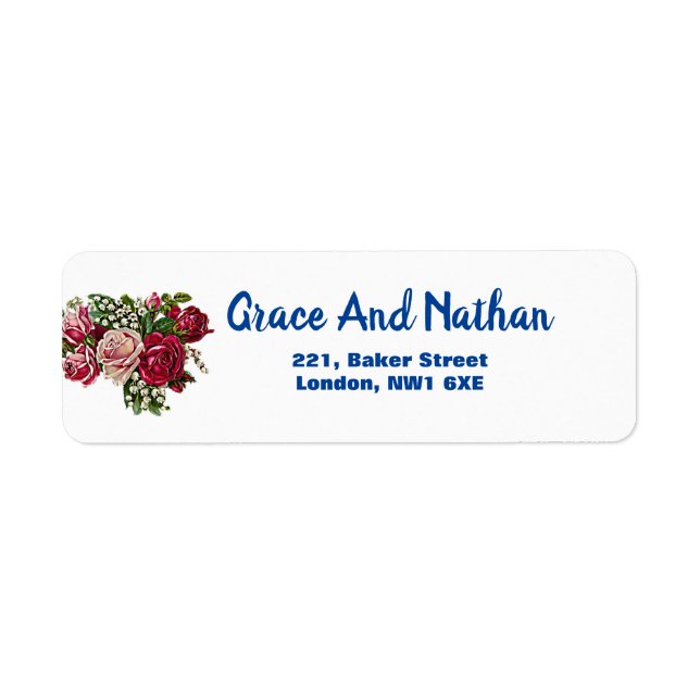 Fall Autumn Rustic Maroon Roses Wedding (Front)