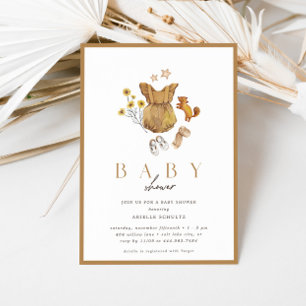 Fall Autumn Rustic Vintage Baby Shower Invitation