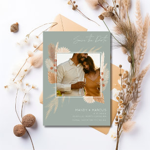 Fall Autumn Sage Photo Wedding  Save The Date