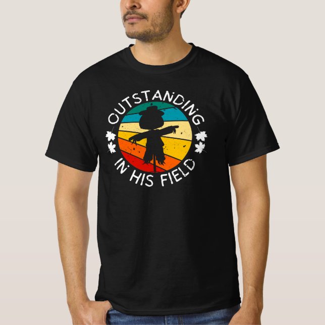 Fall Autumn Scarecrow Halloween T-Shirt (Front)