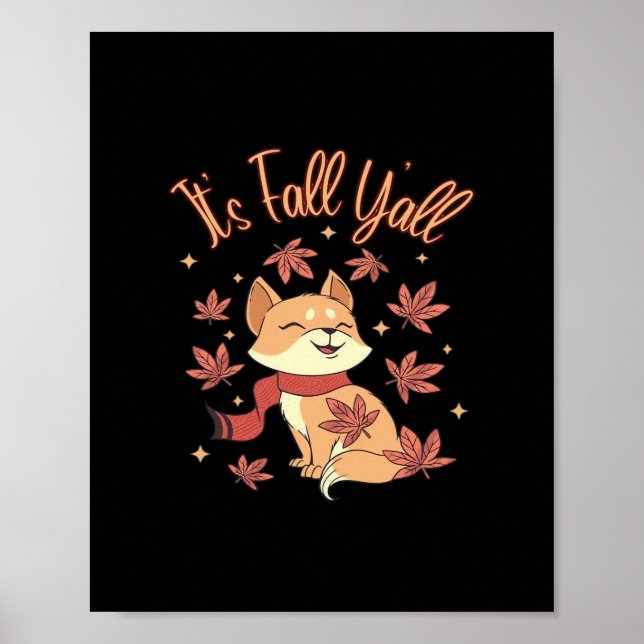 Fall Autumn Season Collection It’s Fall Y’all Fall Poster (Front)