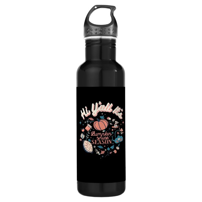 Fall Autumn Season Collection Y’all It’s Pumpkin S 710 Ml Water Bottle (Front)