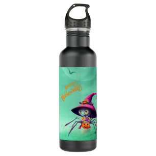 Fall/autumn/spider/witch/halloween 710 Ml Water Bottle