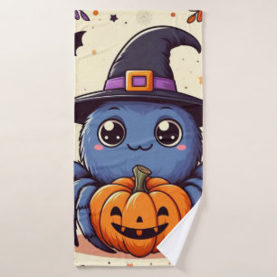 Fall/autumn/spider/witch/halloween Bath Towel