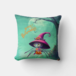 Fall/autumn/spider/witch/halloween Cushion