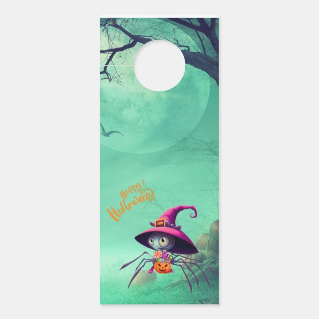 Fall/autumn/spider/witch/halloween Door Hanger (Front)