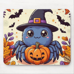 Fall/autumn/spider/witch/halloween Mouse Mat