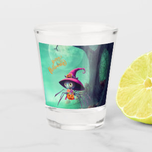 Fall/autumn/spider/witch/halloween Shot Glass