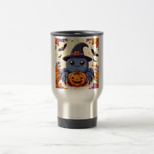 Fall/autumn/spider/witch/halloween Travel Mug