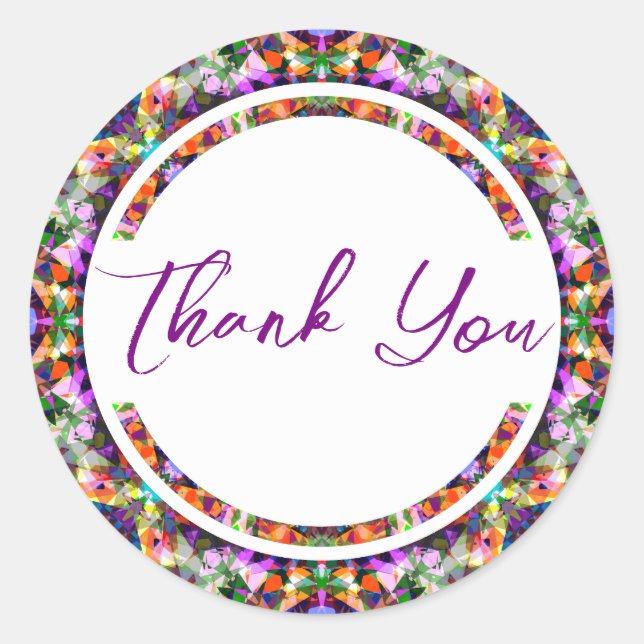 Fall Autumn Thank You Envelope Seal Sticker (Front)