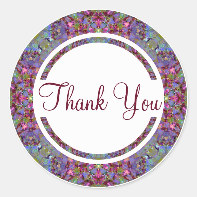 Fall Autumn Thank You Envelope Seal Sticker (Front)