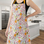 Fall Autumn Thanksgiving Apron<br><div class="desc">Wonderful modern pattern of fall leaves and acorns gets you into a fall and autumn mood. The perfect apron for preparing your Thanksgiving meals,  baked goods and cooking. Cooks love this design!</div>