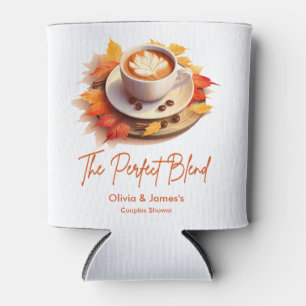Fall Autumn The Perfect Blend Couples Shower Can Cooler