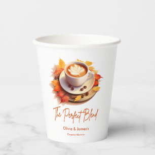 Fall Autumn The Perfect Blend Couples Shower  Paper Cups
