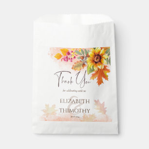 Fall autumn themed wedding bridal shower favours favour bags