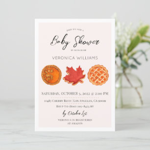 Fall Autumn Treats Baby Shower Invitation
