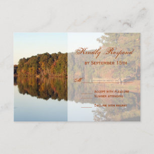 Fall Autumn Trees Leaves Wedding RSVP Cards