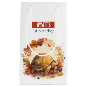 Fall / Autumn vibes Tortoise -  Birthday Party - Small Gift Bag