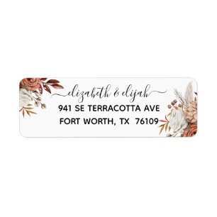 Fall Autumn Watercolor Floral Wedding