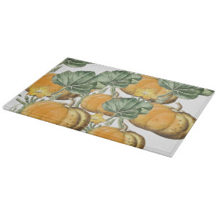 Fall Autumn Watercolor Vintage Pumpkins  Cutting Board