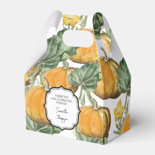 Fall Autumn Watercolor Vintage Pumpkins   Favour Box
