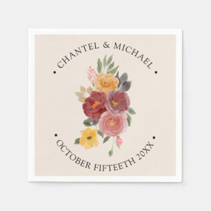 Fall Autumn Wedding   Elegant Napkin