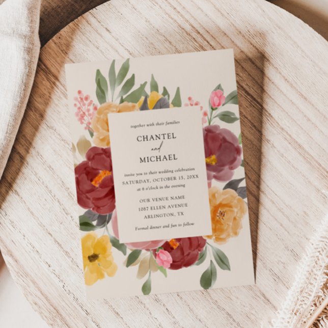Fall Autumn Wedding | Invitation (Available for print and instant digital download!)