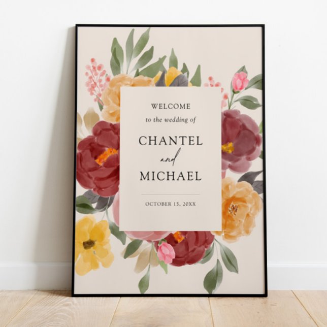 Fall Autumn Wedding | Welcome Sign Poster (Creator Uploaded)