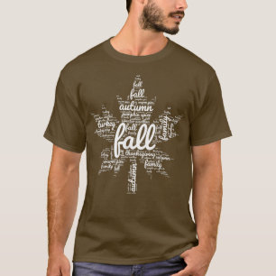 Fall Autumn Word Cloud T-Shirt