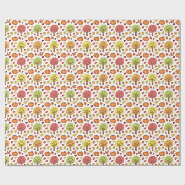 fall autumn wrapping paper (Flat)
