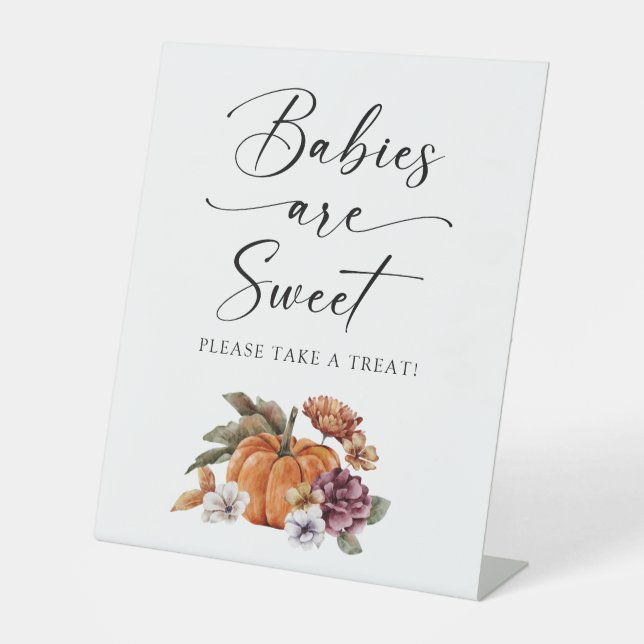 Fall Babies Are Sweet Pedestal Sign (Front)