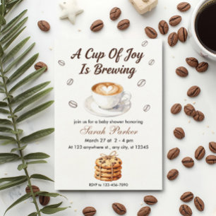 Fall Baby is Brewing Coffee Baby Shower Invitation
