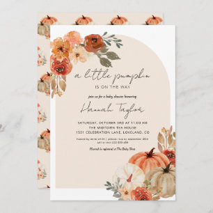 Fall Baby Shower A Little Pumpkin Invitation