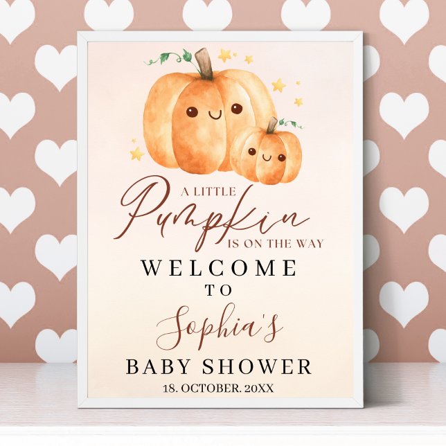 Fall Baby Shower – A Little Pumpkin Is on the way Poster (Creator Uploaded)