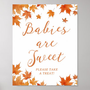 Fall Baby Shower Babies are Sweet Favour Poster