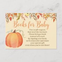 Fall Baby Shower Books for Baby Cards