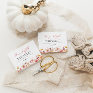 Fall Baby Shower Diaper Raffle Enclosure Card