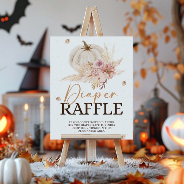 Fall Baby Shower Diaper Raffle Sign (Creator Uploaded)